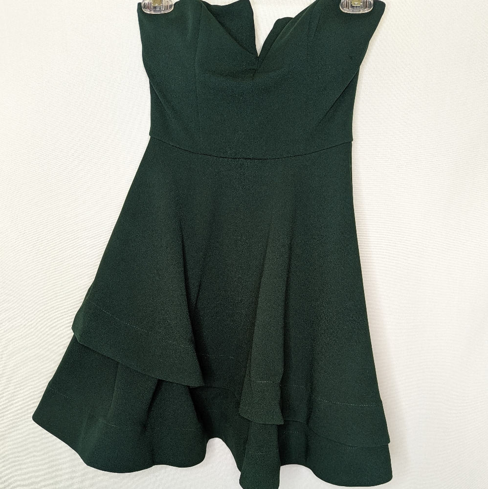 B Darlin Dark Green Mini Dress